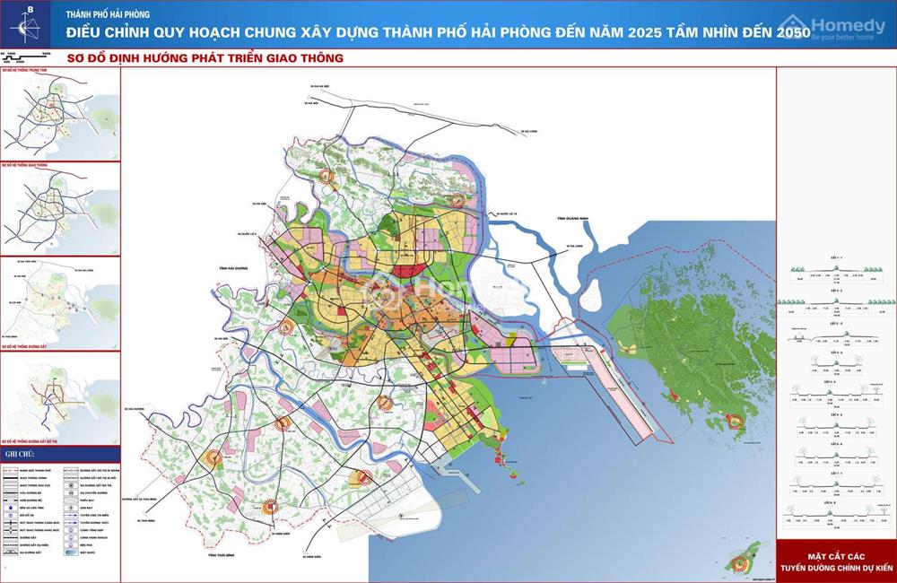 Bản đồ quy hoạch thành phố Hải Phòng về phát triển mạng lưới giao thông