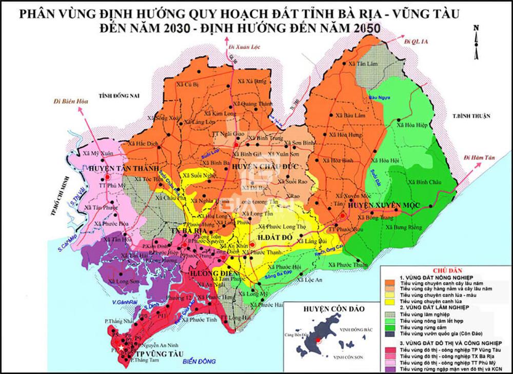 Bản đồ quy hoạch đất tỉnh Bà Rịa – Vũng Tàu Bản đồ quy hoạch đất tỉnh Bà Rịa – Vũng Tàu