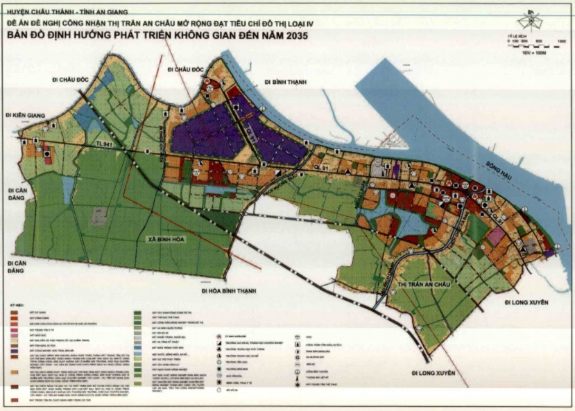 Bản đồ định hướng phát triển không gian thị trấn An Châu, huyện Châu Thành, tỉnh An Giang