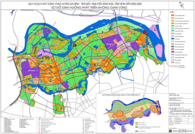 Bản đồ quy hoạch định hướng phát triển không gian vùng Gia Bình – Bắc Ninh đến năm 2035, tầm nhìn 2050