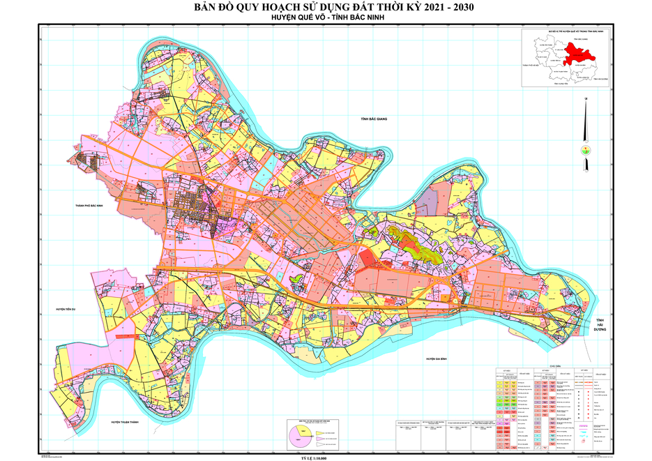 Bản đồ quy hoạch huyện Quế Võ, Bắc Ninh đến năm 2030