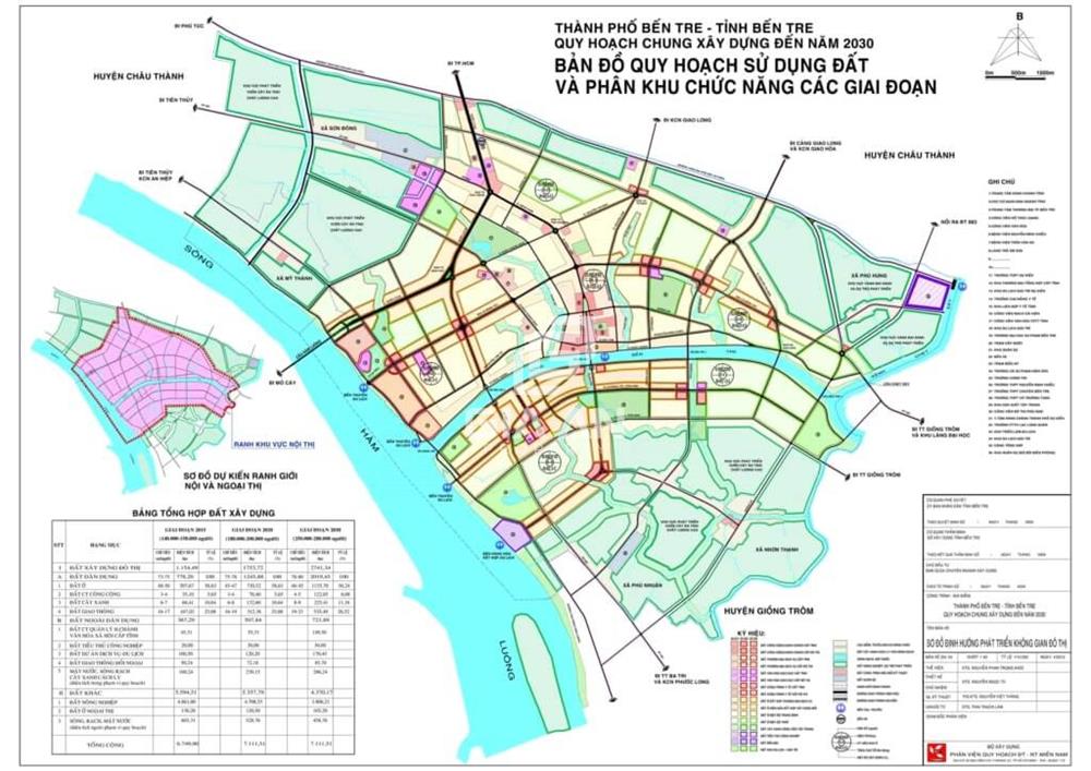 Bản đồ quy hoạch sử dụng đất thành phố Bến Tre Bản đồ quy hoạch sử dụng đất thành phố Bến Tre