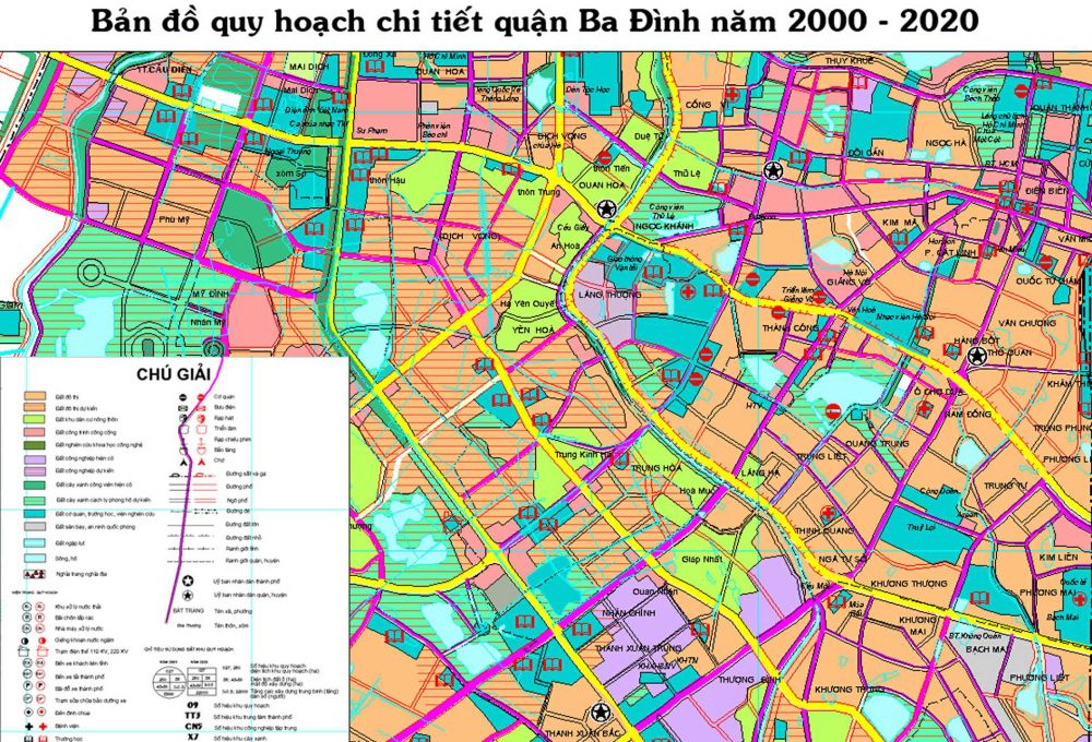 Bản đồ Thàn phố Ba Đình giai đoạn 2000-2020