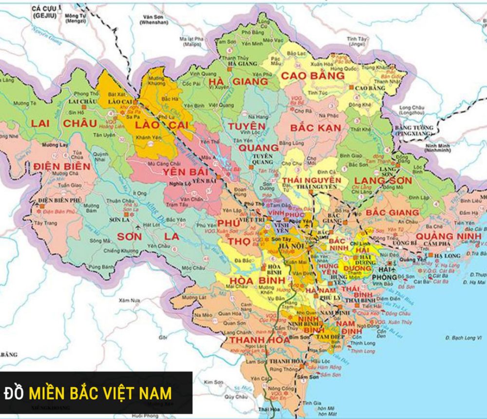 Bản đồ miền Bắc Việt Nam