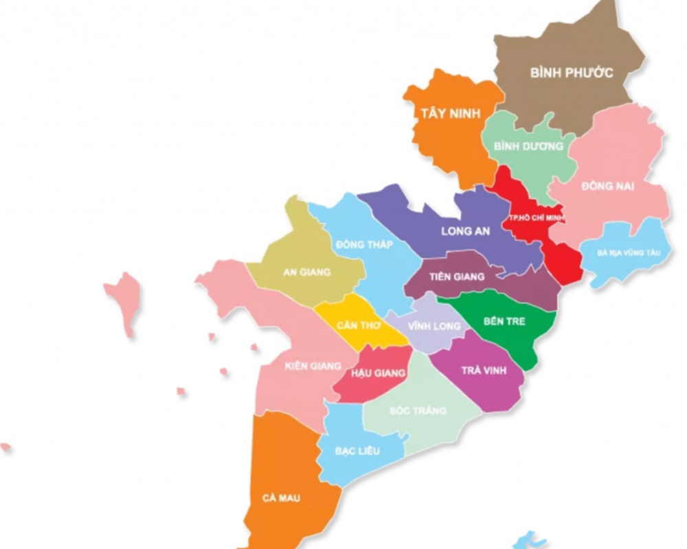 Bản đồ miền Nam Việt Nam