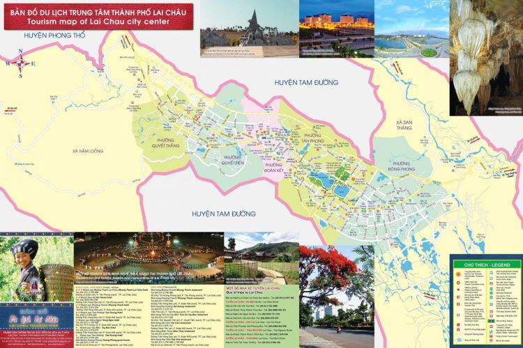 Bản đồ du lịch trung tâm thành phố Lai Châu
