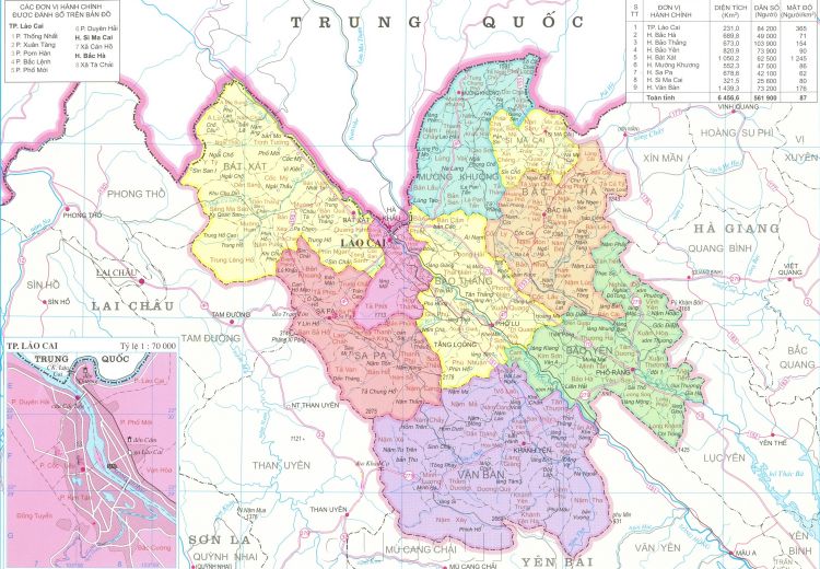 Bản đồ tỉnh Lào Cai