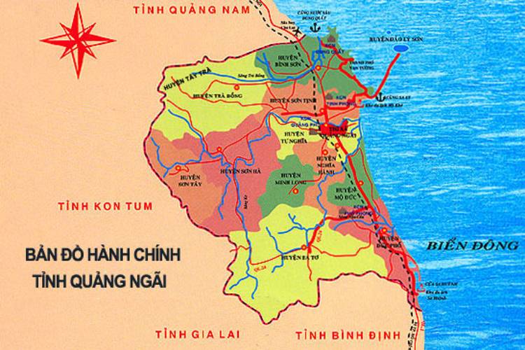 Bản đồ hành chính Quảng Ngãi