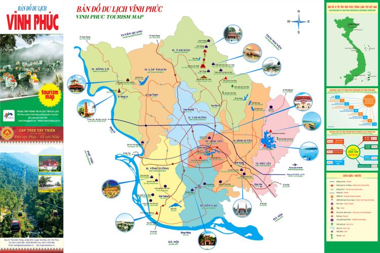Bản đồ du lịch Vĩnh Phúc