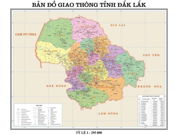 Bản đồ giao thông tỉnh Daklak