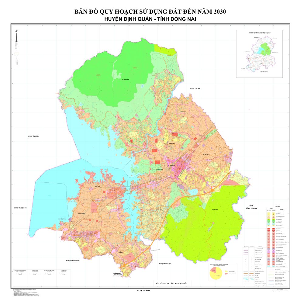 Bản đồ quy hoạch sử dụng đất huyện Định Quán đến năm 2030