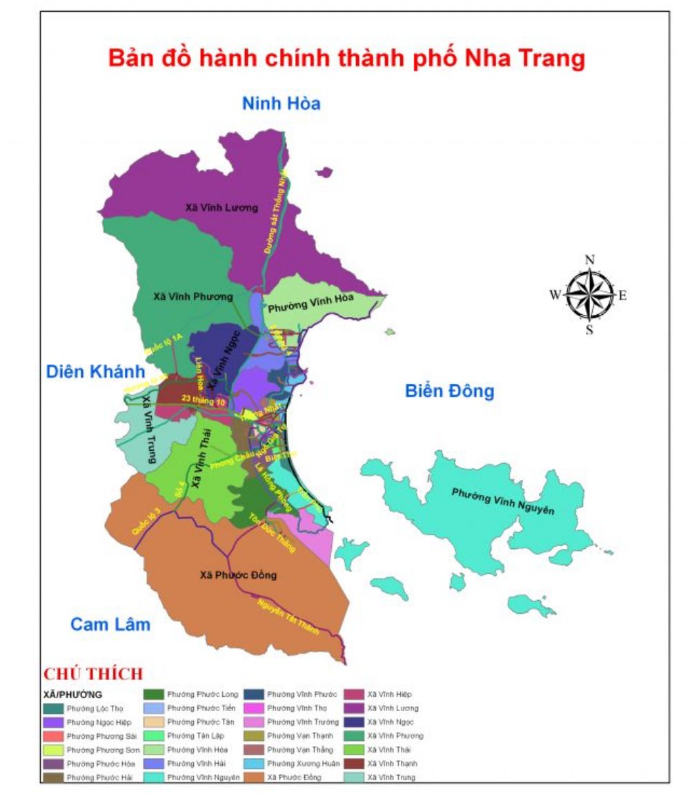 Thông tin hành chính Thành phố Nha Trang năm 2022