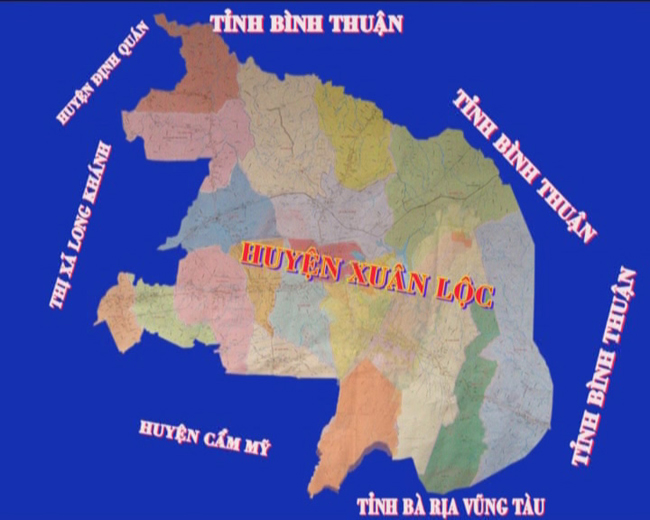 Bản đồ ranh giới Huyện Xuân Lộc mới nhất