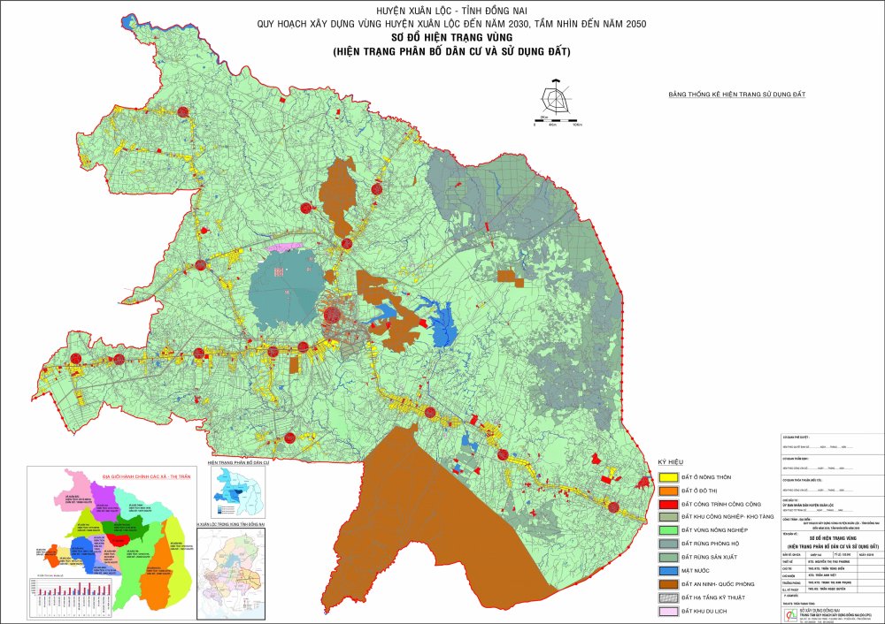 Quy hoạch sử dụng đất huyện Xuân Lộc đến năm 2030, tầm nhìn đến năm 2050