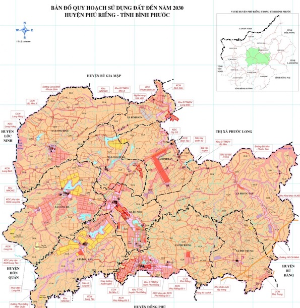 Bản đồ quy hoạch sử dụng đất thời kỳ 2021-2030 Phú Riềng