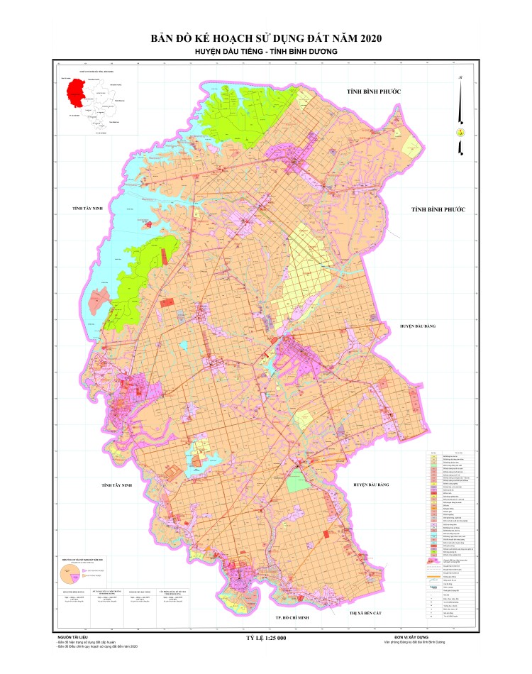 Bản đồ quy hoạch sử dụng đất huyện Dầu Tiếng