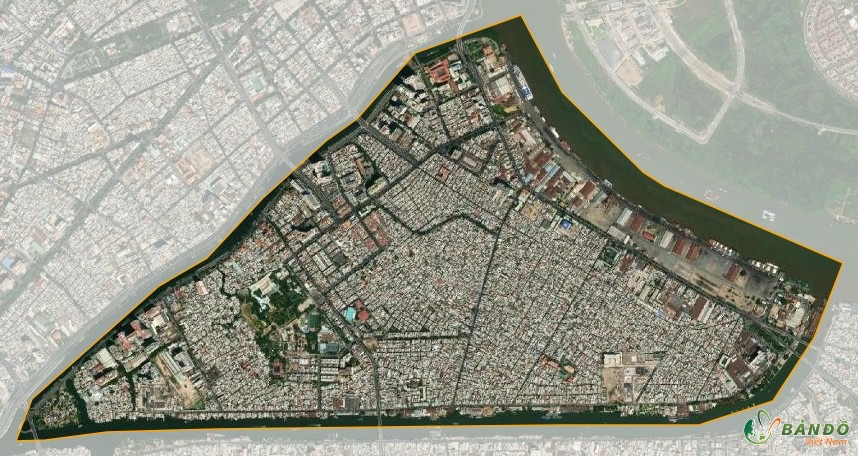 Bản độ vệ tinh của Quận 4