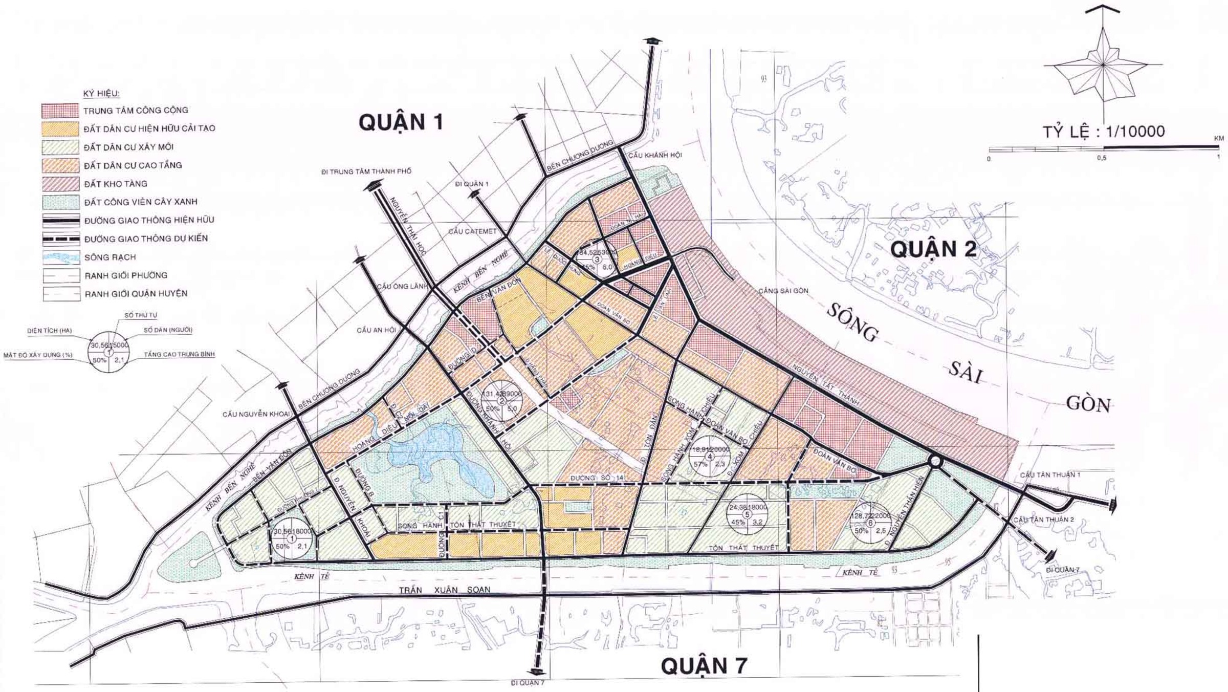 Bản đồ quy hoạch không gian tại Quận 4 TPHCM khổ lớn