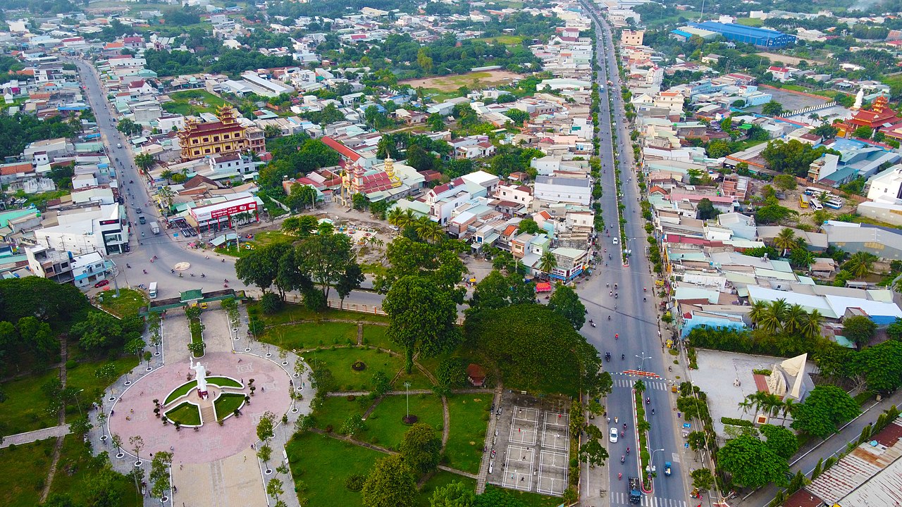 Một góc của huyện Đức Hòa năm 2022