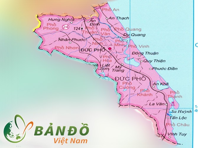 Bản đồ hành chính thị xã Đức Phổ