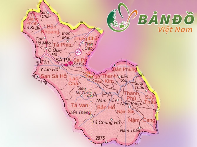 Bản đồ hành chính thị xã Sa Pa