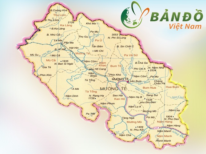 Bản đồ hành chính huyện Mường Tè