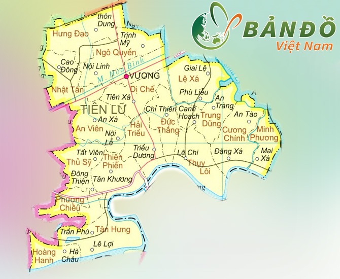 Bản đồ hành chính huyện Tiên Lữ