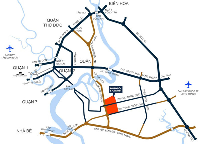 Bản đồ giao thông Thành phố Thủ Đức hiện nay