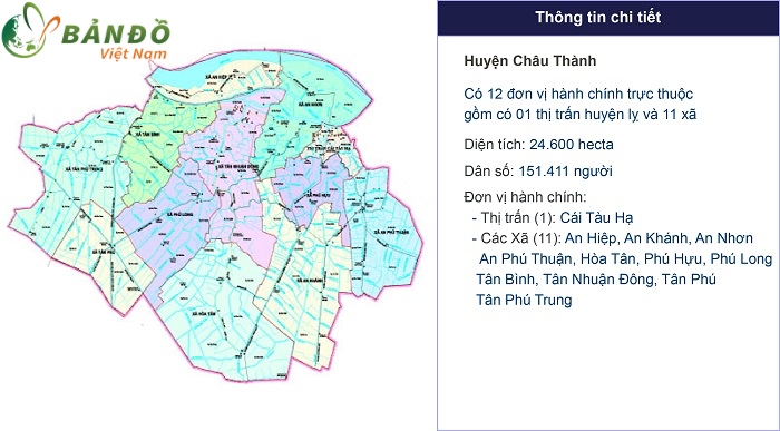 Bản đồ hành chính Huyện Châu Thành