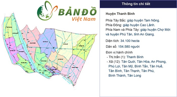 Bản đồ hành chính Huyện Thanh Bình