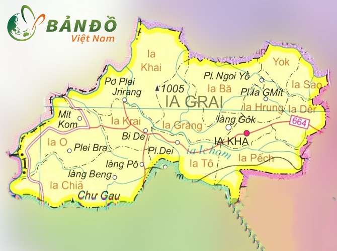 Bản đồ hành chính huyện Ia Grai