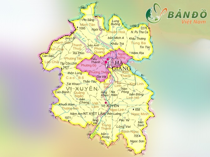 Bản đồ hành chính huyện Xín Mần