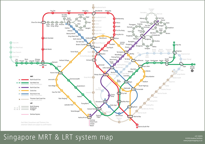 Hệ thống tàu điện tại nước Singapore năm 2022