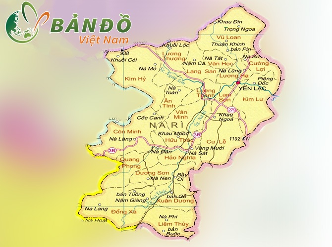 Bản đồ hành chính huyện Na Rì