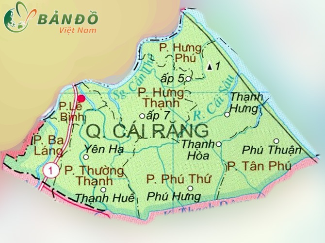 Bản đồ hành chính Quận Cái Răng