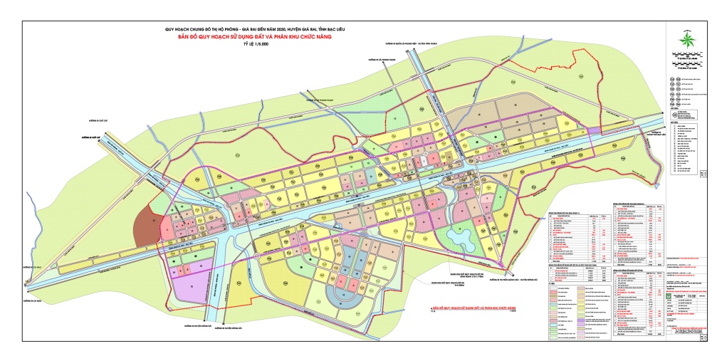 Bản đồ quy hoạch sử dụng đất thị xã Giá Rai