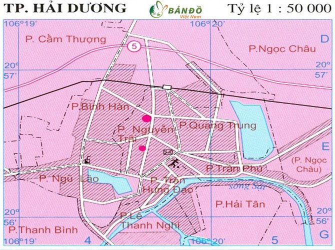 Bản đồ hành chính thành phố Hải Dương