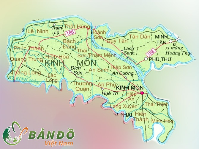 Bản đồ hành chính thị xã Kinh Môn
