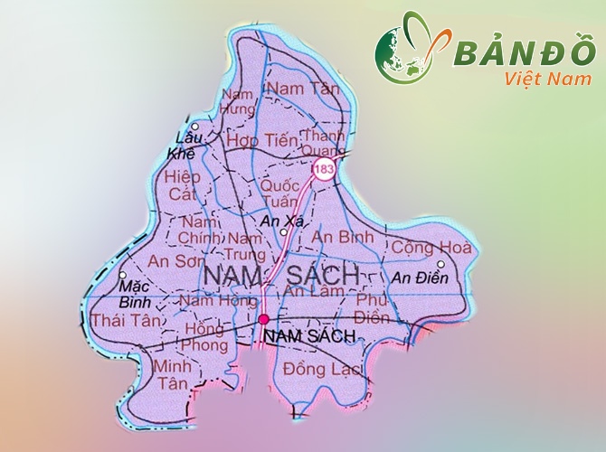 Bản đồ hành chính huyện Nam Sách