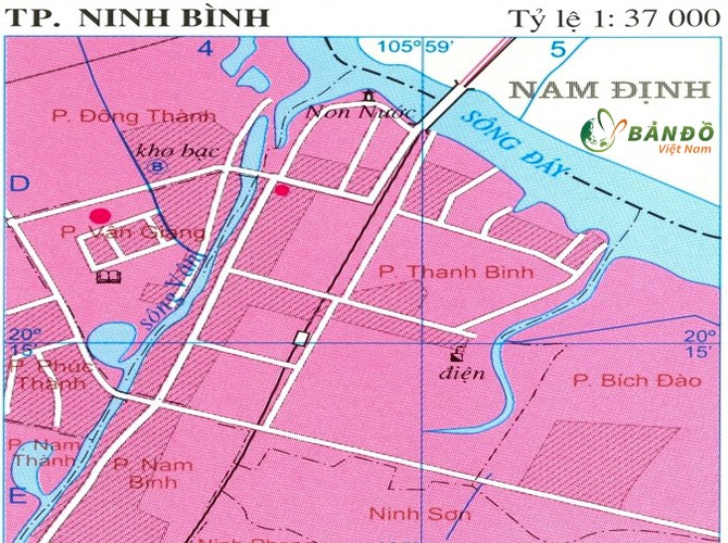 Bản đồ hành chính thành phố Ninh Bình
