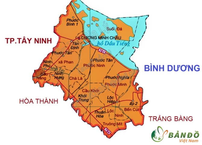 Bản đồ hành chính Huyện Dương Minh Châu
