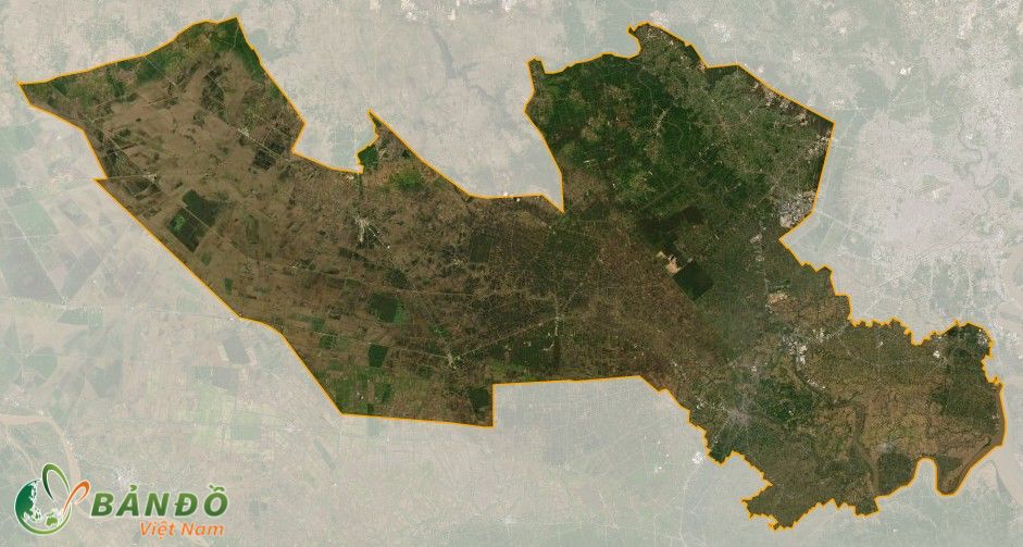 Bản đồ tỉnh Long An trên vệ tinh