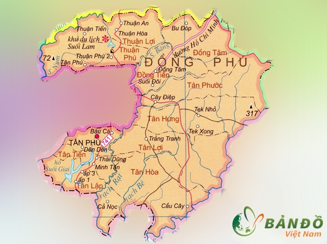 Bản đồ hành chính Huyện Đồng Phú