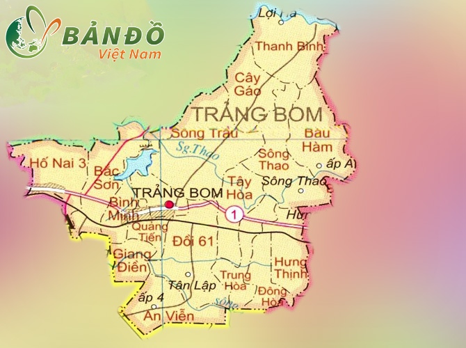 Bản đồ hành chính huyện Trảng Bom