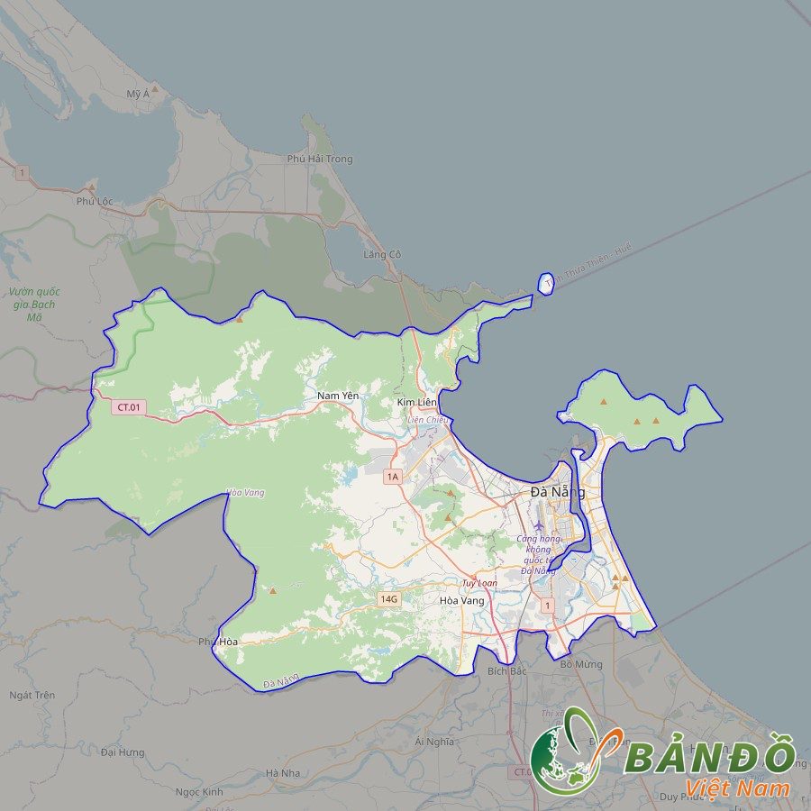 Bản đồ TP Đà Nẵng ở trên nền tảng Open Street Map