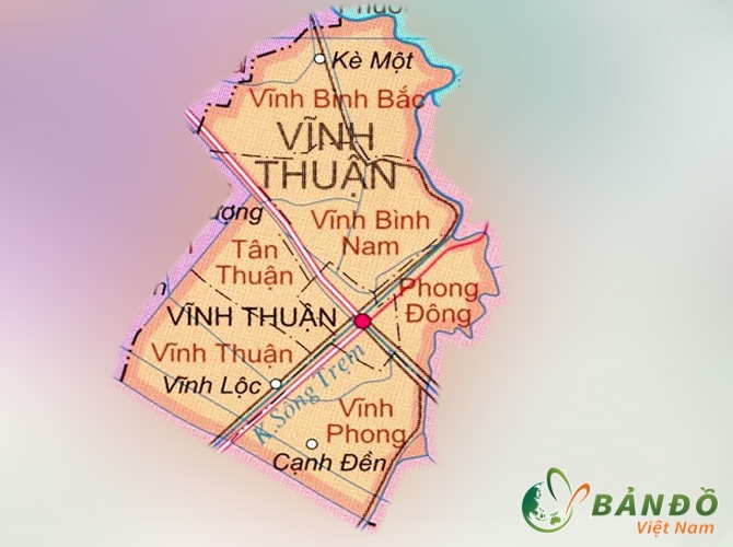 Bản đồ hành chính huyện Vĩnh Thuận