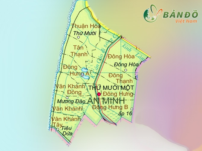Bản đồ hành chính huyện An Minh