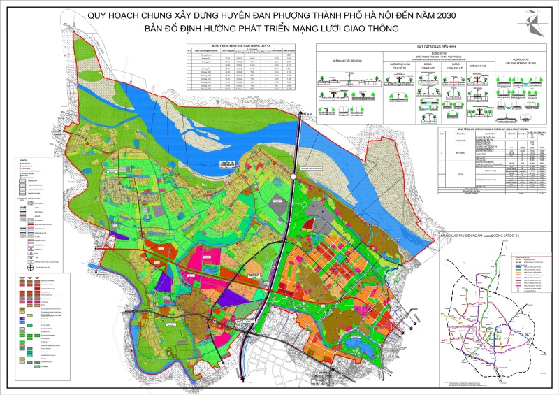 Bản đồ quy hoạch giao thông huyện Đan Phượng đến năm 2030