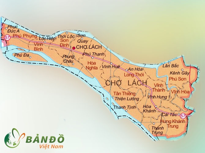 Bản đồ hành chính Huyện Chợ Lách