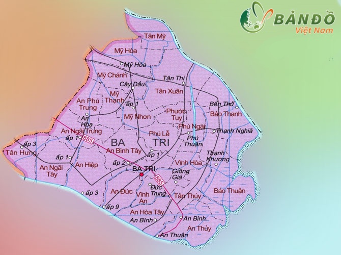 Bản đồ hành chính Huyện Ba Tri